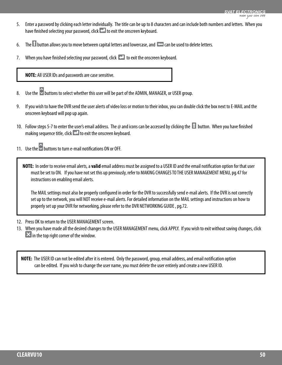 Now you can see | SVAT Electronics CLEARVU10 User Manual | Page 50 / 120