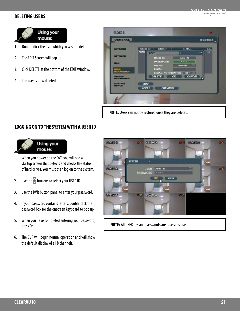 Now you can see | SVAT Electronics CLEARVU10 User Manual | Page 51 / 120