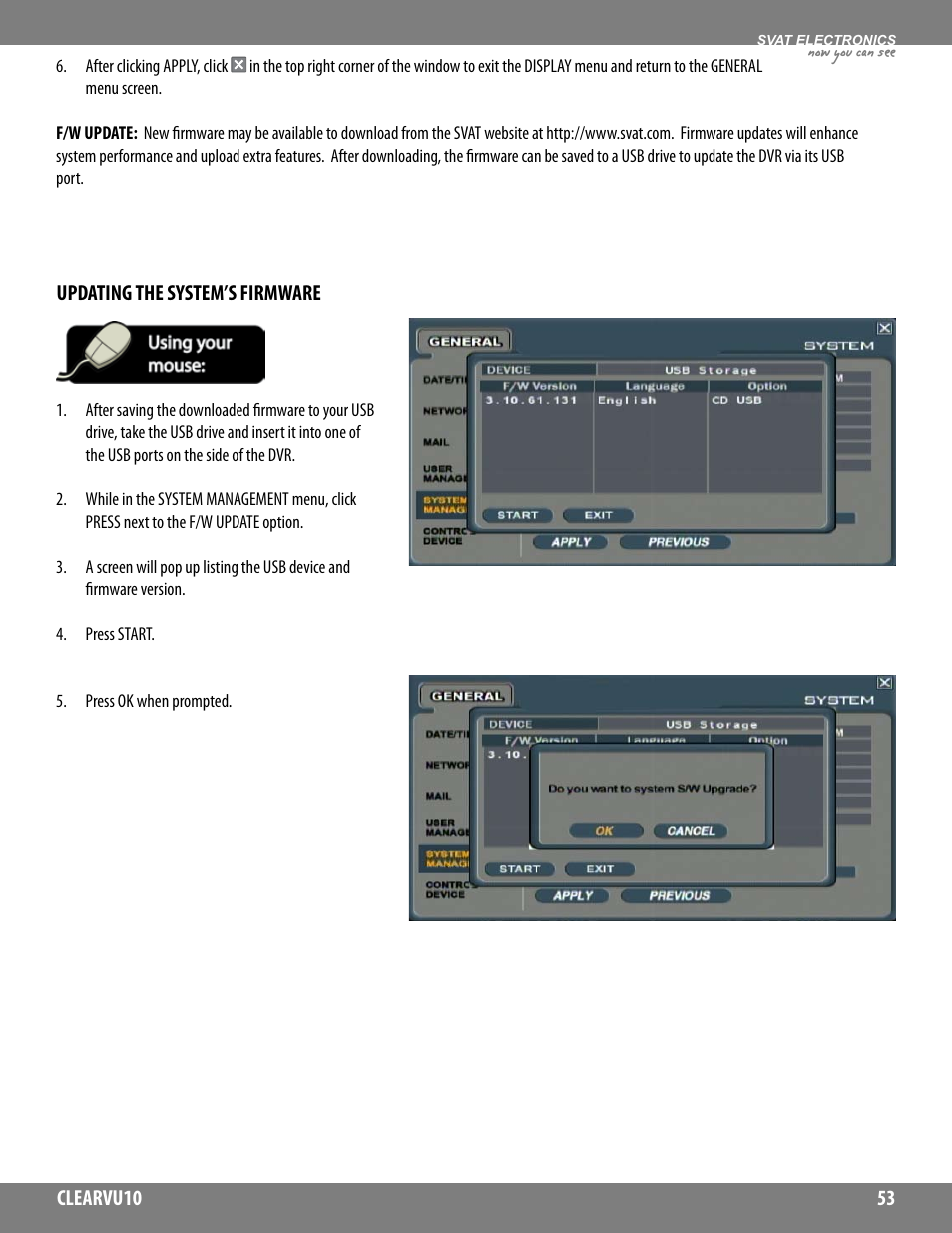 Now you can see | SVAT Electronics CLEARVU10 User Manual | Page 53 / 120