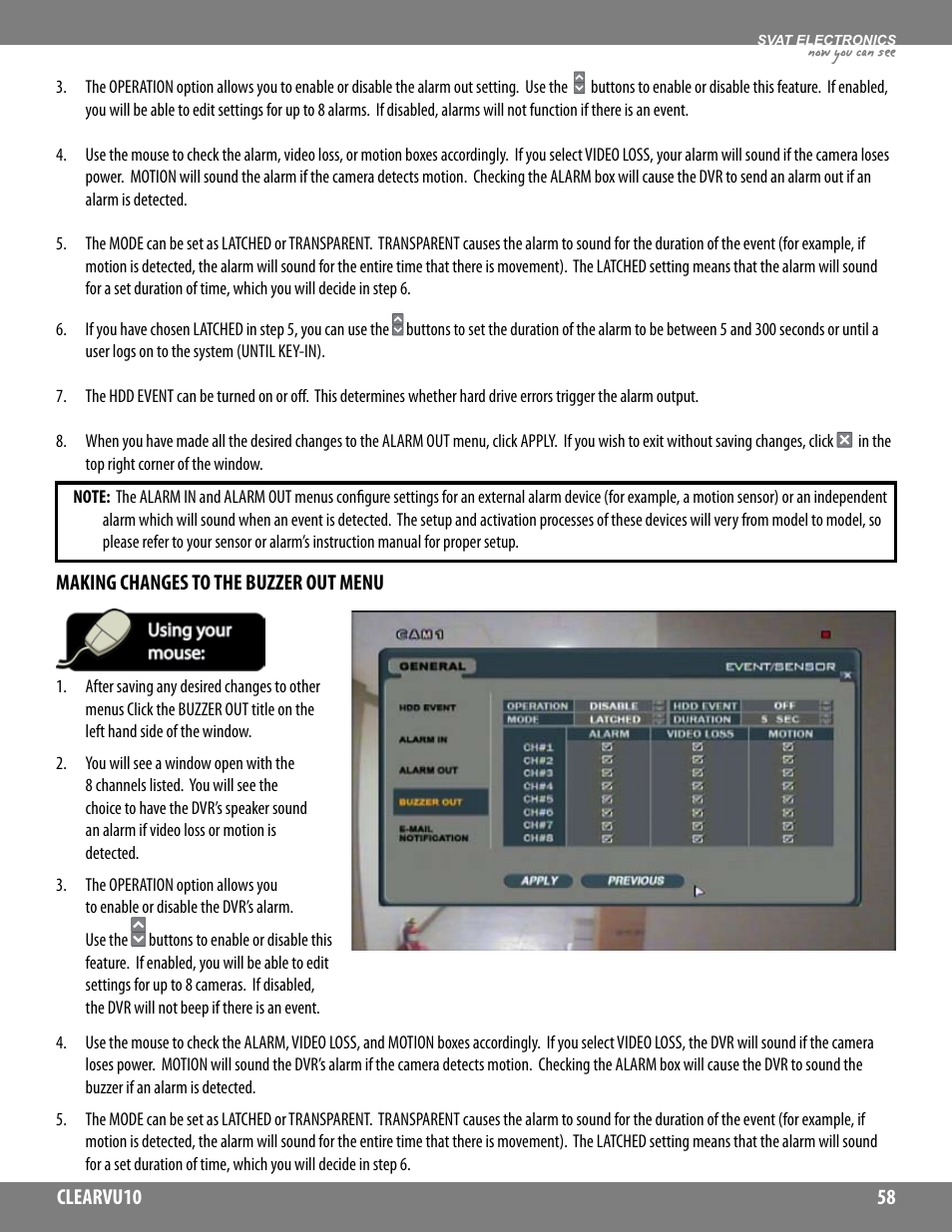 Now you can see | SVAT Electronics CLEARVU10 User Manual | Page 58 / 120