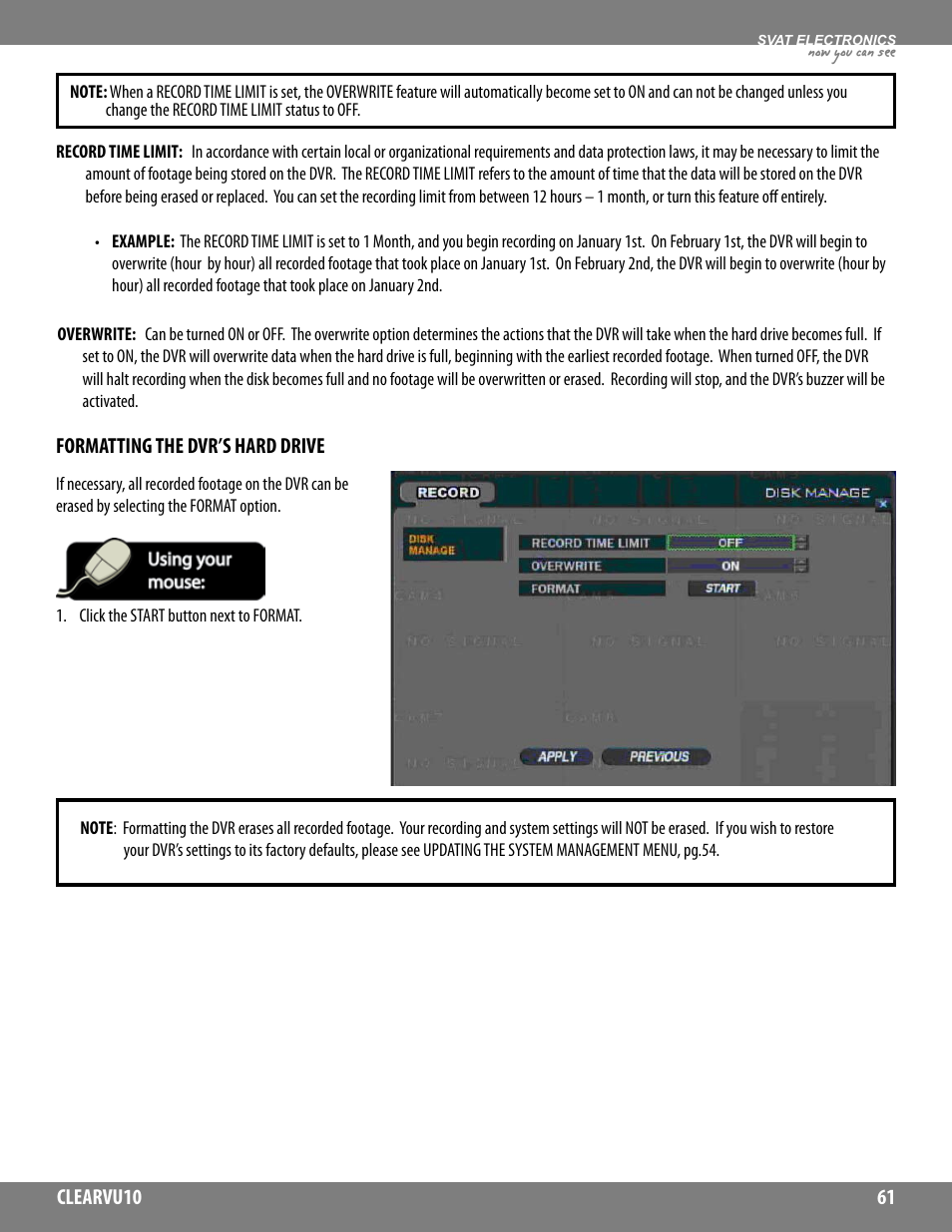 Now you can see | SVAT Electronics CLEARVU10 User Manual | Page 61 / 120