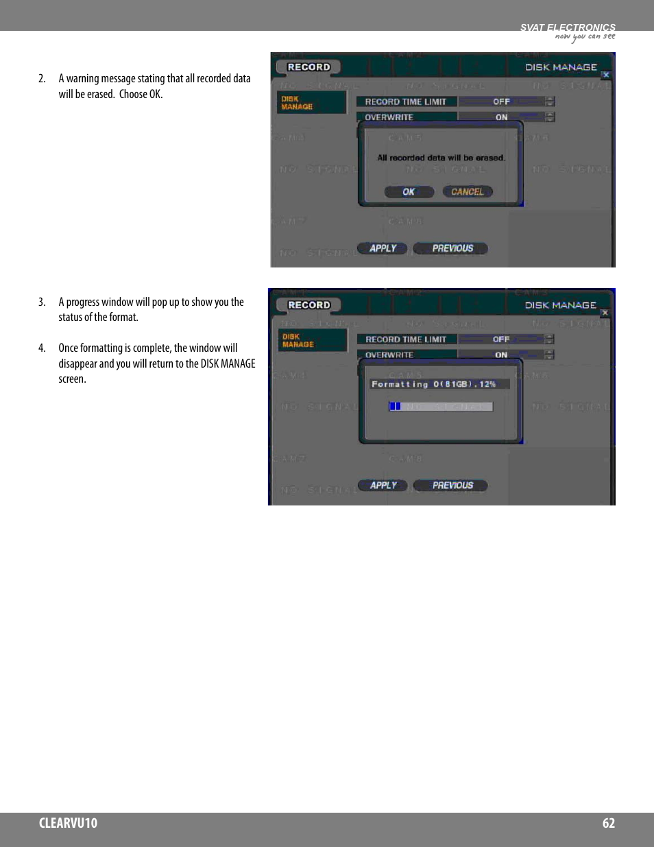 Now you can see | SVAT Electronics CLEARVU10 User Manual | Page 62 / 120