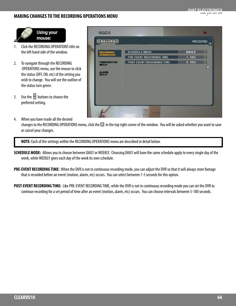 Now you can see | SVAT Electronics CLEARVU10 User Manual | Page 64 / 120