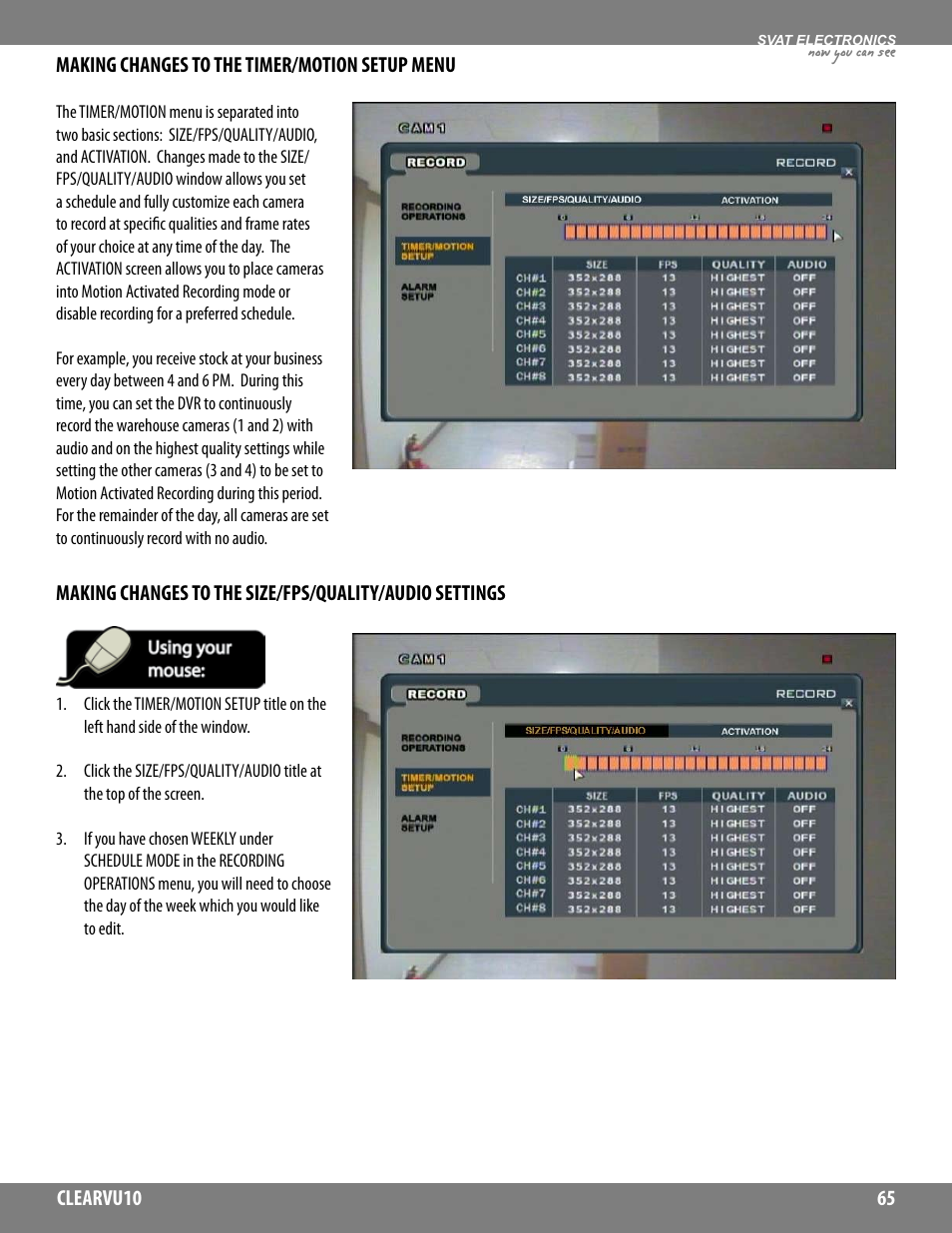 Now you can see | SVAT Electronics CLEARVU10 User Manual | Page 65 / 120