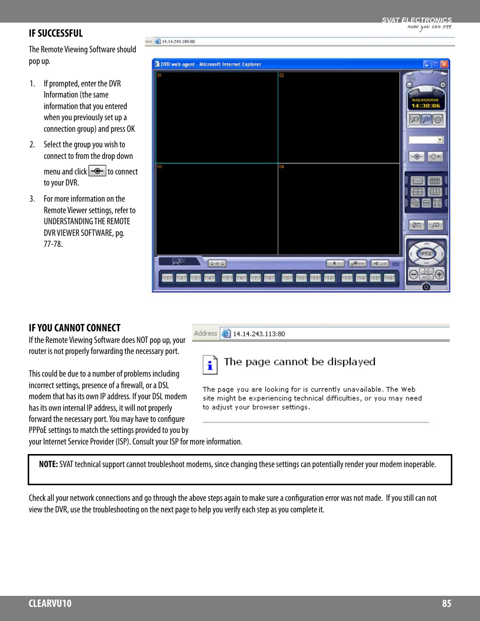 Now you can see | SVAT Electronics CLEARVU10 User Manual | Page 85 / 120