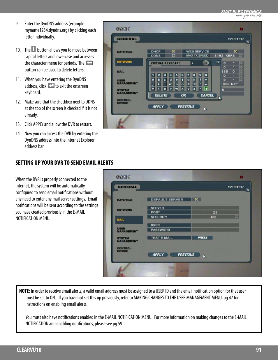 Now you can see | SVAT Electronics CLEARVU10 User Manual | Page 91 / 120