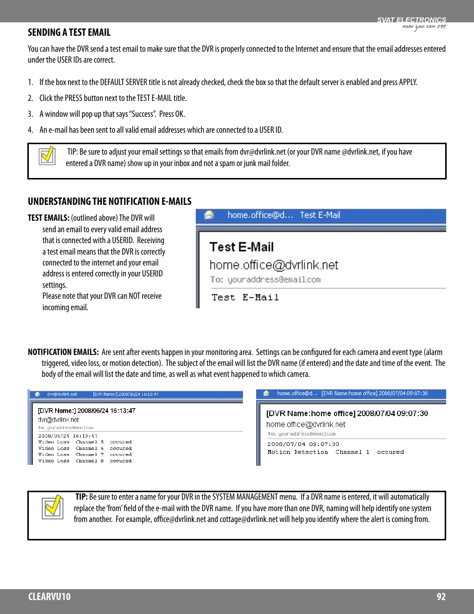 Now you can see | SVAT Electronics CLEARVU10 User Manual | Page 92 / 120