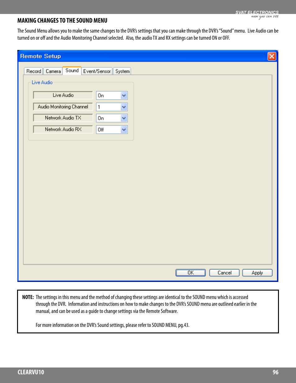 Now you can see | SVAT Electronics CLEARVU10 User Manual | Page 96 / 120