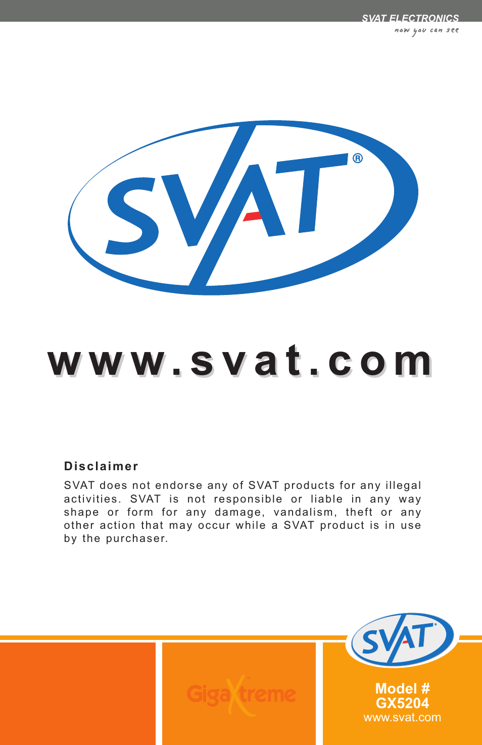 W w w | SVAT Electronics GX5204 User Manual | Page 16 / 16