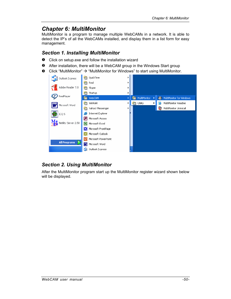 Chapter 6: multimonitor | SVAT Electronics IP100 User Manual | Page 53 / 92