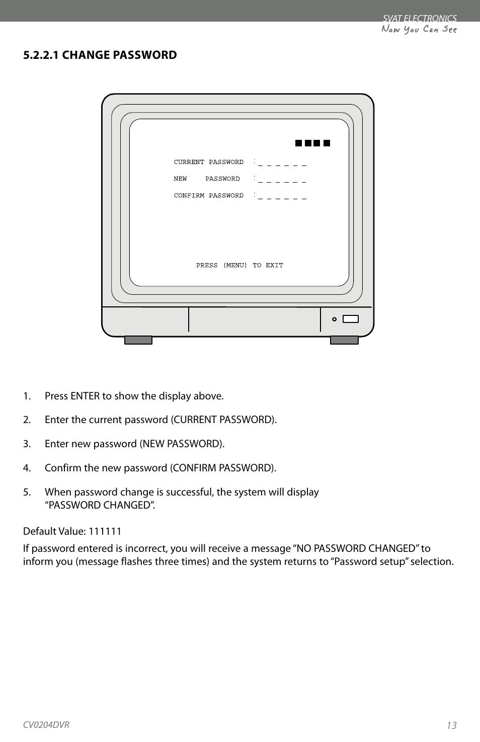Now you can see | SVAT Electronics CV0204DVR User Manual | Page 16 / 60