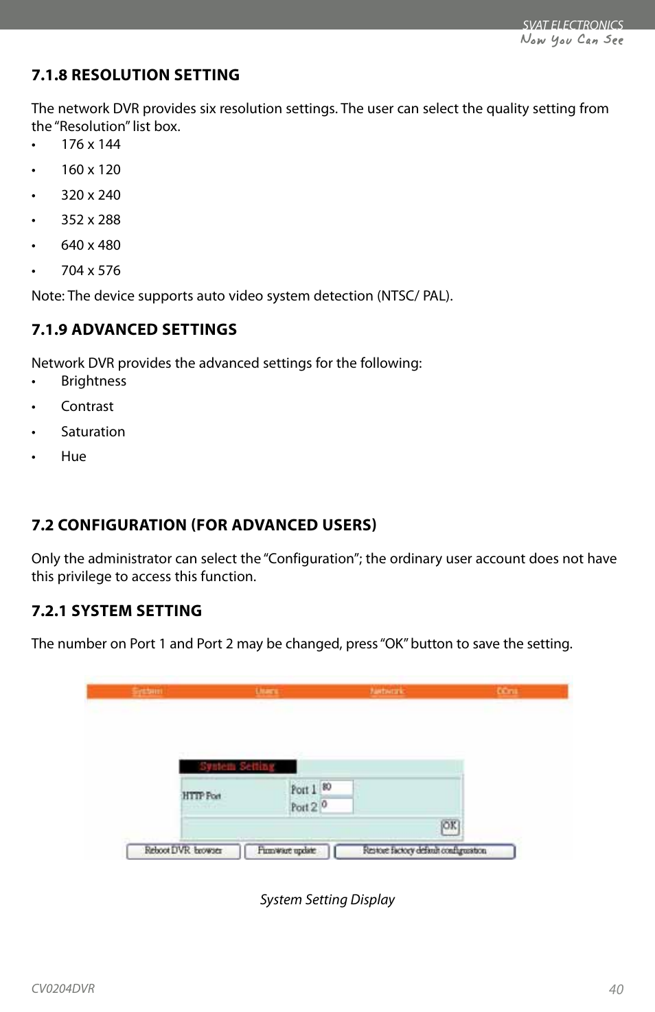 Now you can see | SVAT Electronics CV0204DVR User Manual | Page 43 / 60