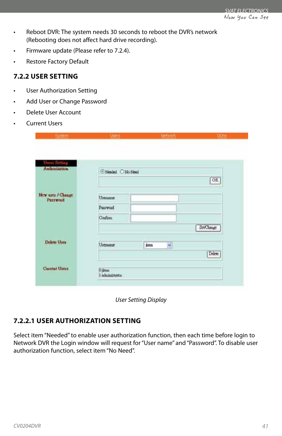 Now you can see | SVAT Electronics CV0204DVR User Manual | Page 44 / 60