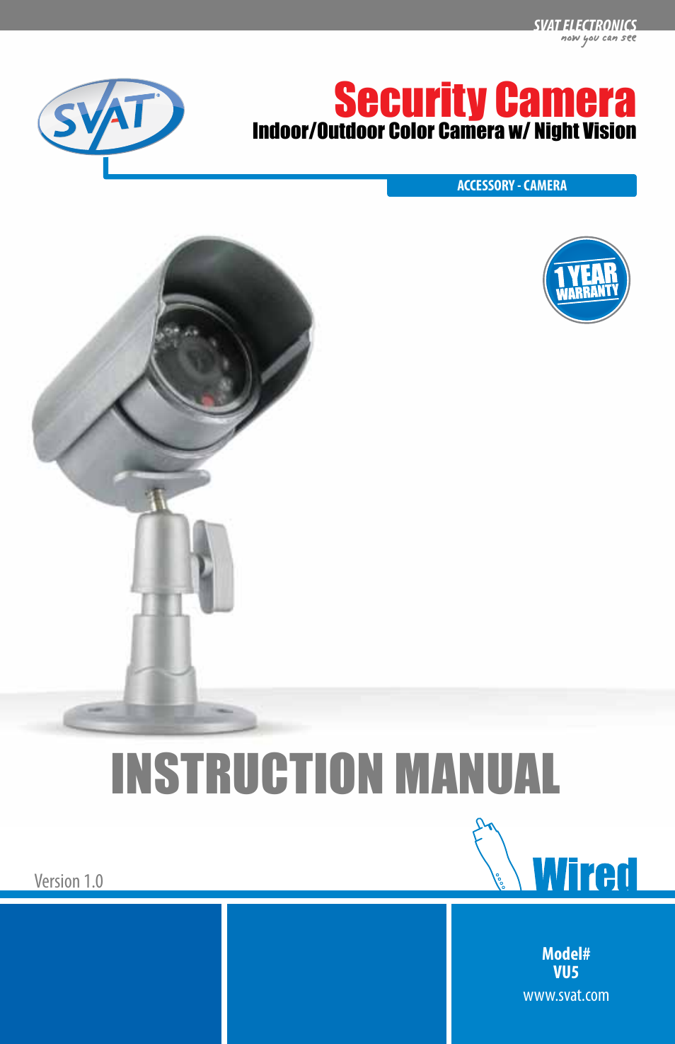 SVAT Electronics VU5 User Manual | 10 pages