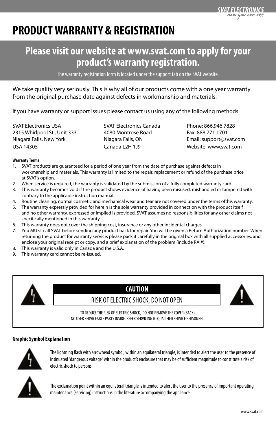 Product warranty & registration, Now you can see | SVAT Electronics VU5 User Manual | Page 3 / 10