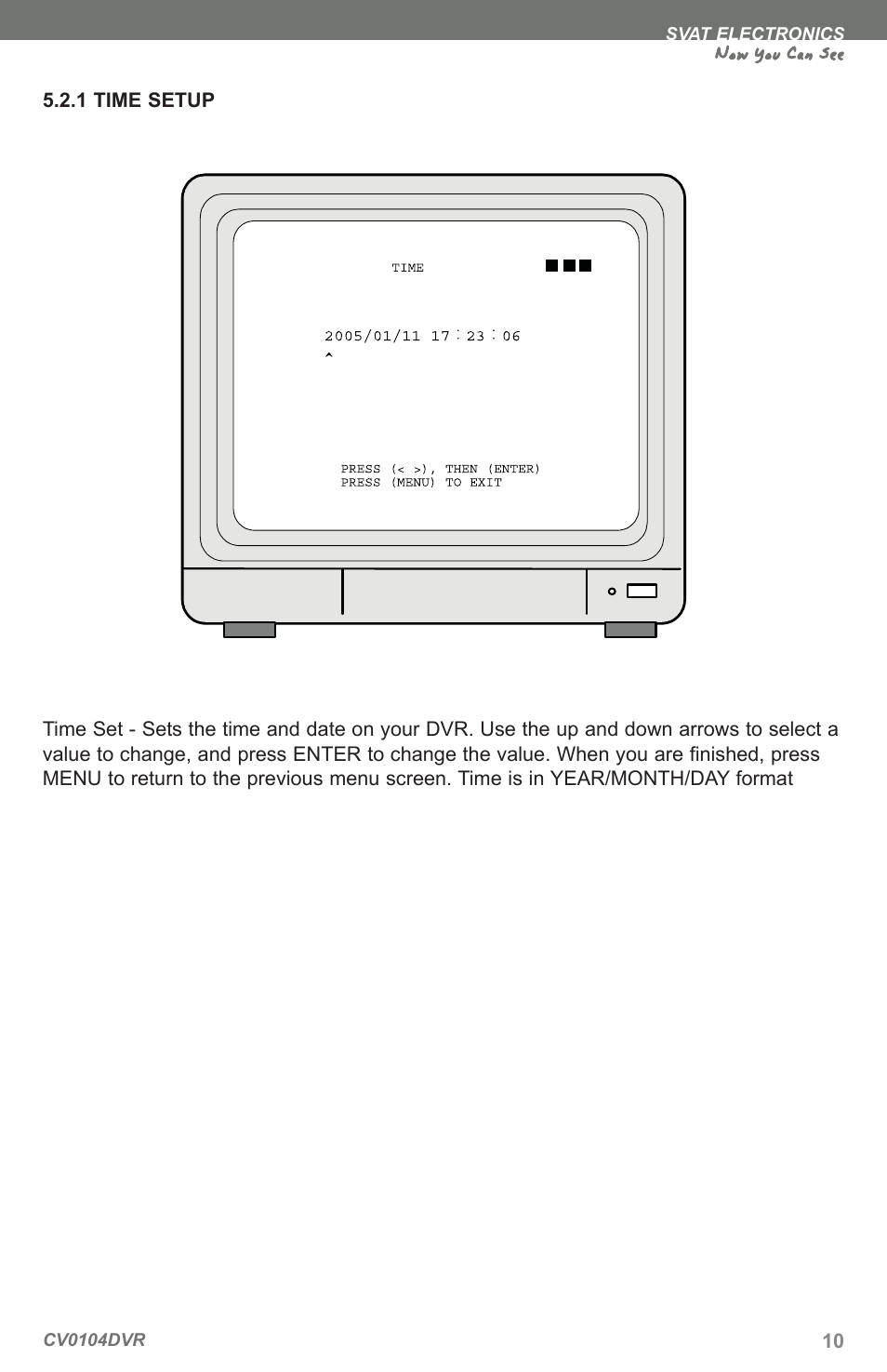Now you can see | SVAT Electronics CV0104DVR User Manual | Page 13 / 60