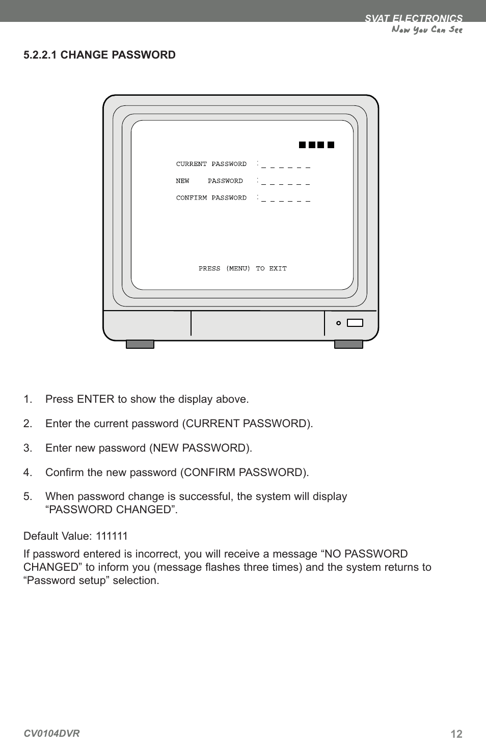 Now you can see | SVAT Electronics CV0104DVR User Manual | Page 15 / 60