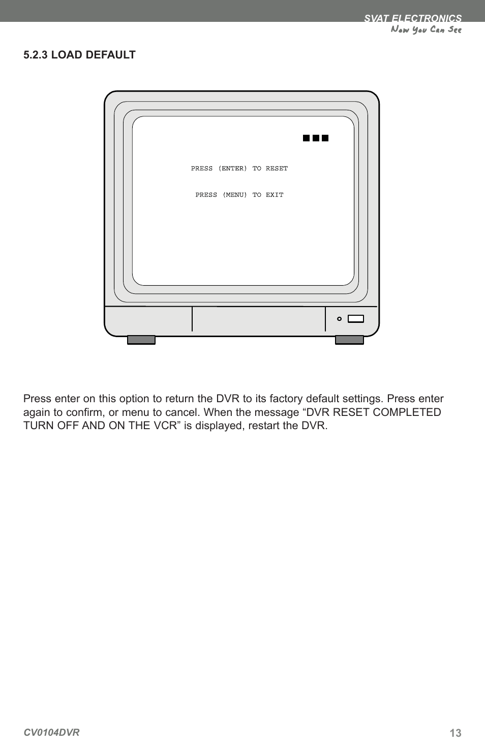 Now you can see | SVAT Electronics CV0104DVR User Manual | Page 16 / 60
