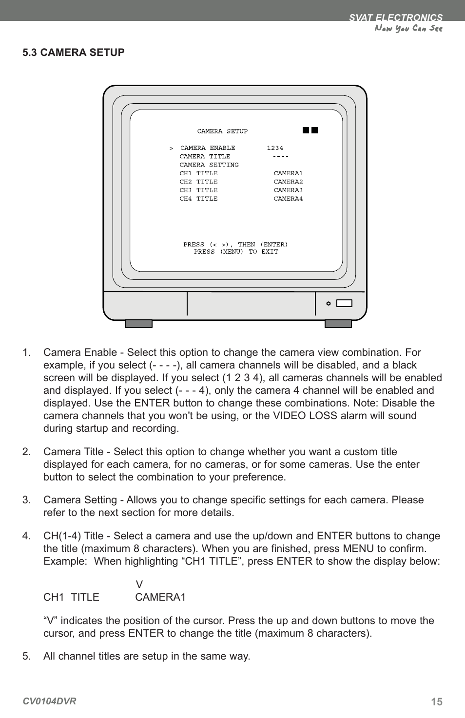 Now you can see | SVAT Electronics CV0104DVR User Manual | Page 18 / 60