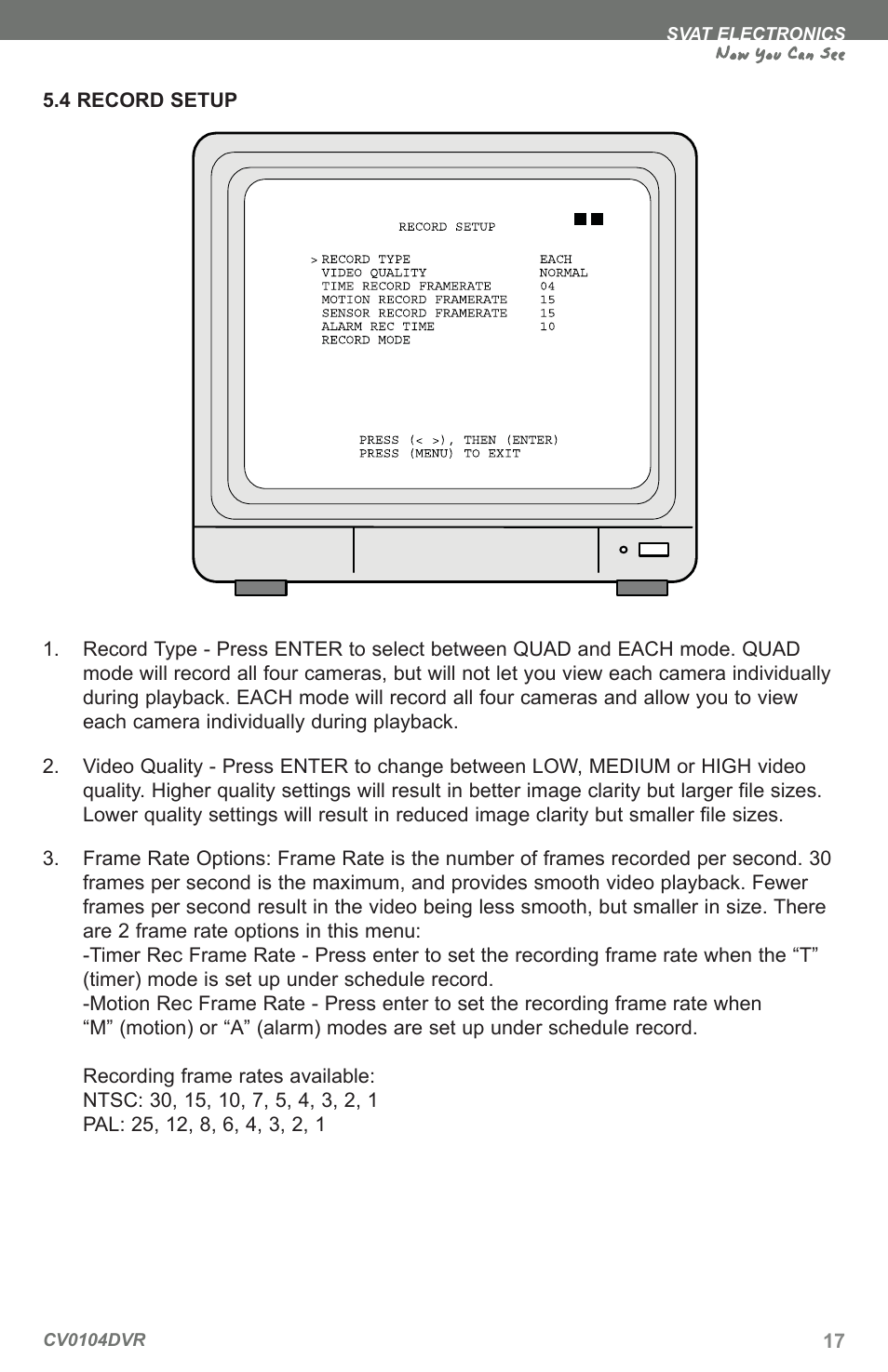 Now you can see | SVAT Electronics CV0104DVR User Manual | Page 20 / 60