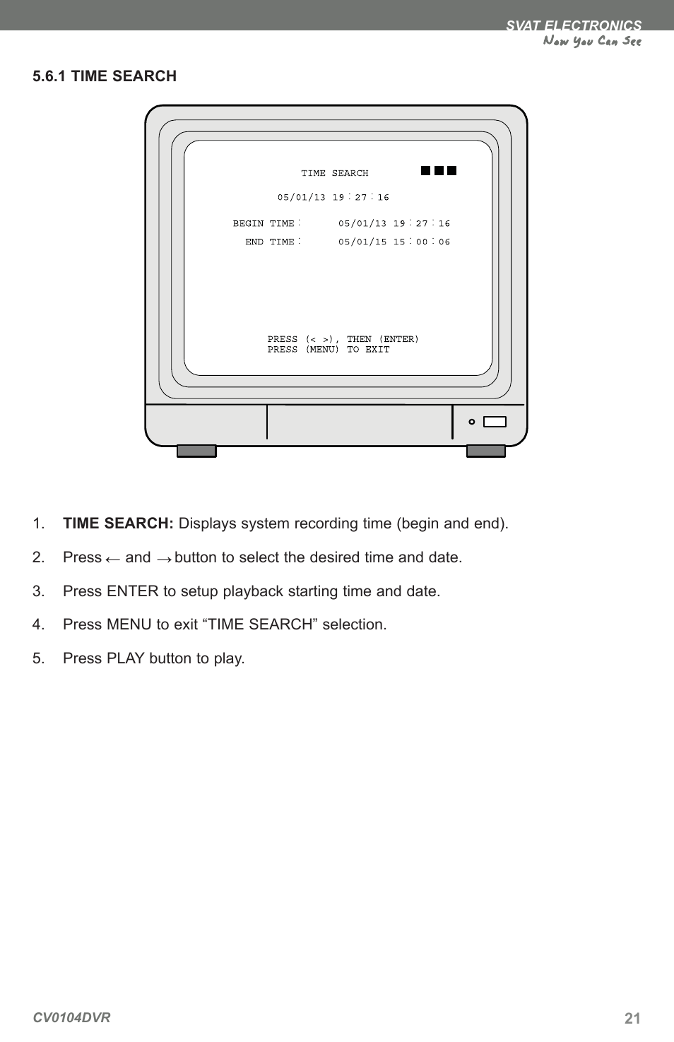Now you can see | SVAT Electronics CV0104DVR User Manual | Page 24 / 60