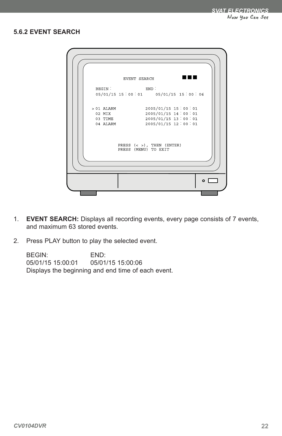 Now you can see | SVAT Electronics CV0104DVR User Manual | Page 25 / 60