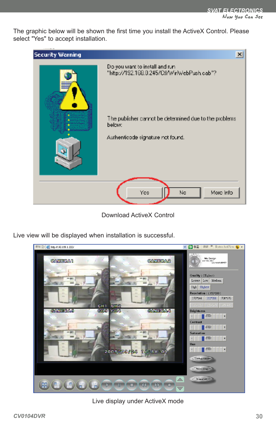 Now you can see | SVAT Electronics CV0104DVR User Manual | Page 33 / 60