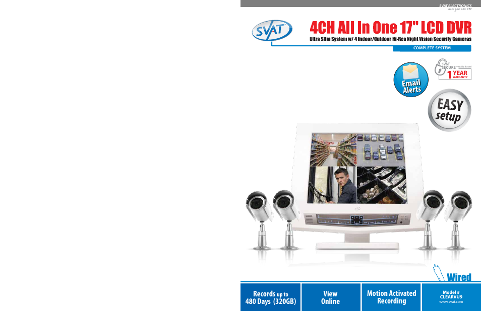 SVAT Electronics CLEARVU9 User Manual | 4 pages