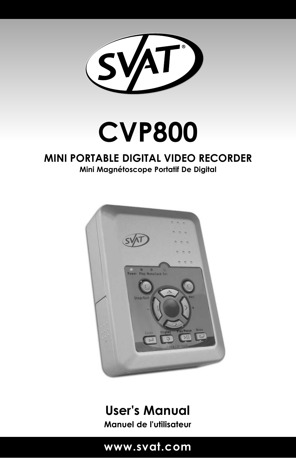 SVAT Electronics CVP800 User Manual | 20 pages