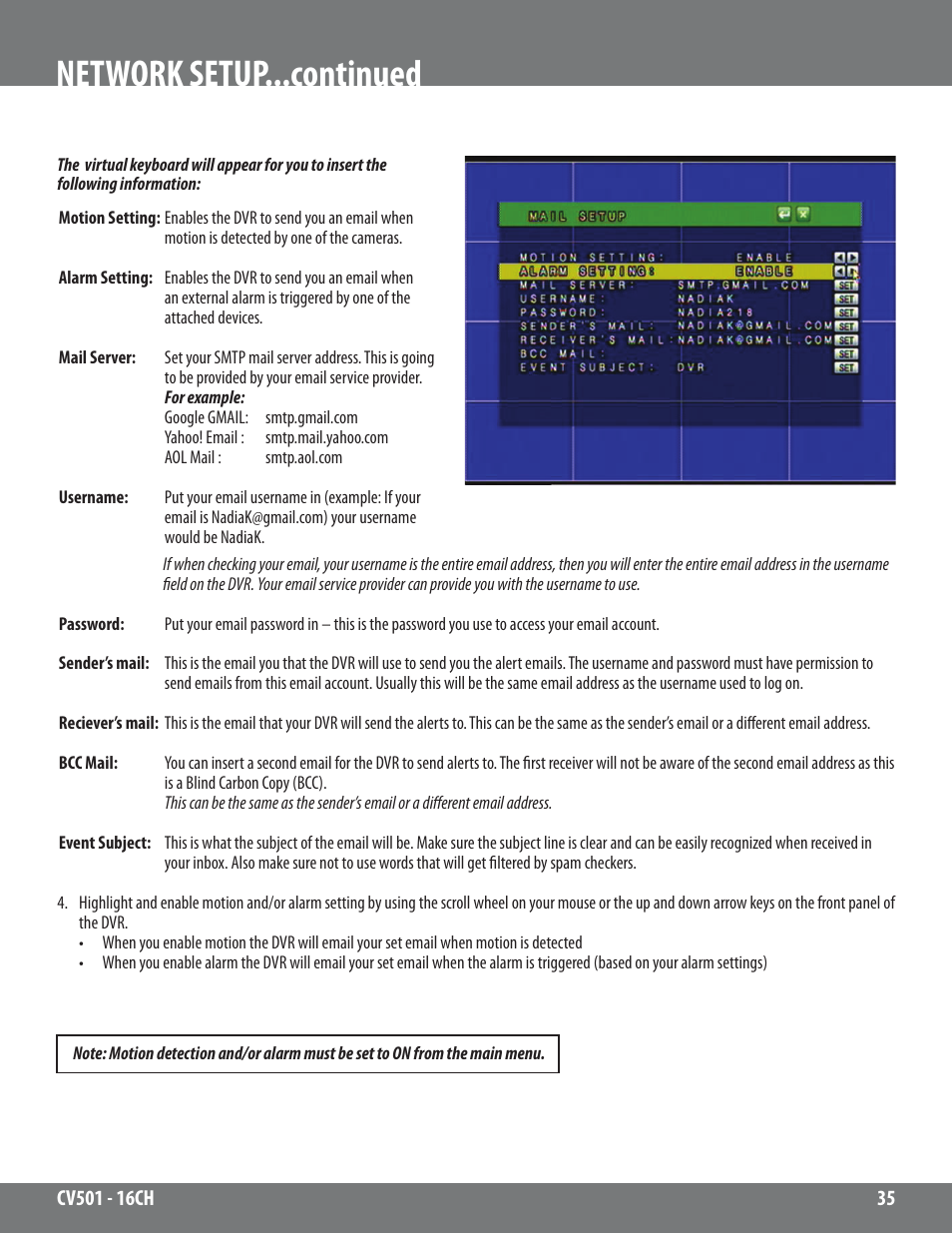 Network setup...continued | SVAT Electronics CV501 - 16CH User Manual | Page 35 / 78