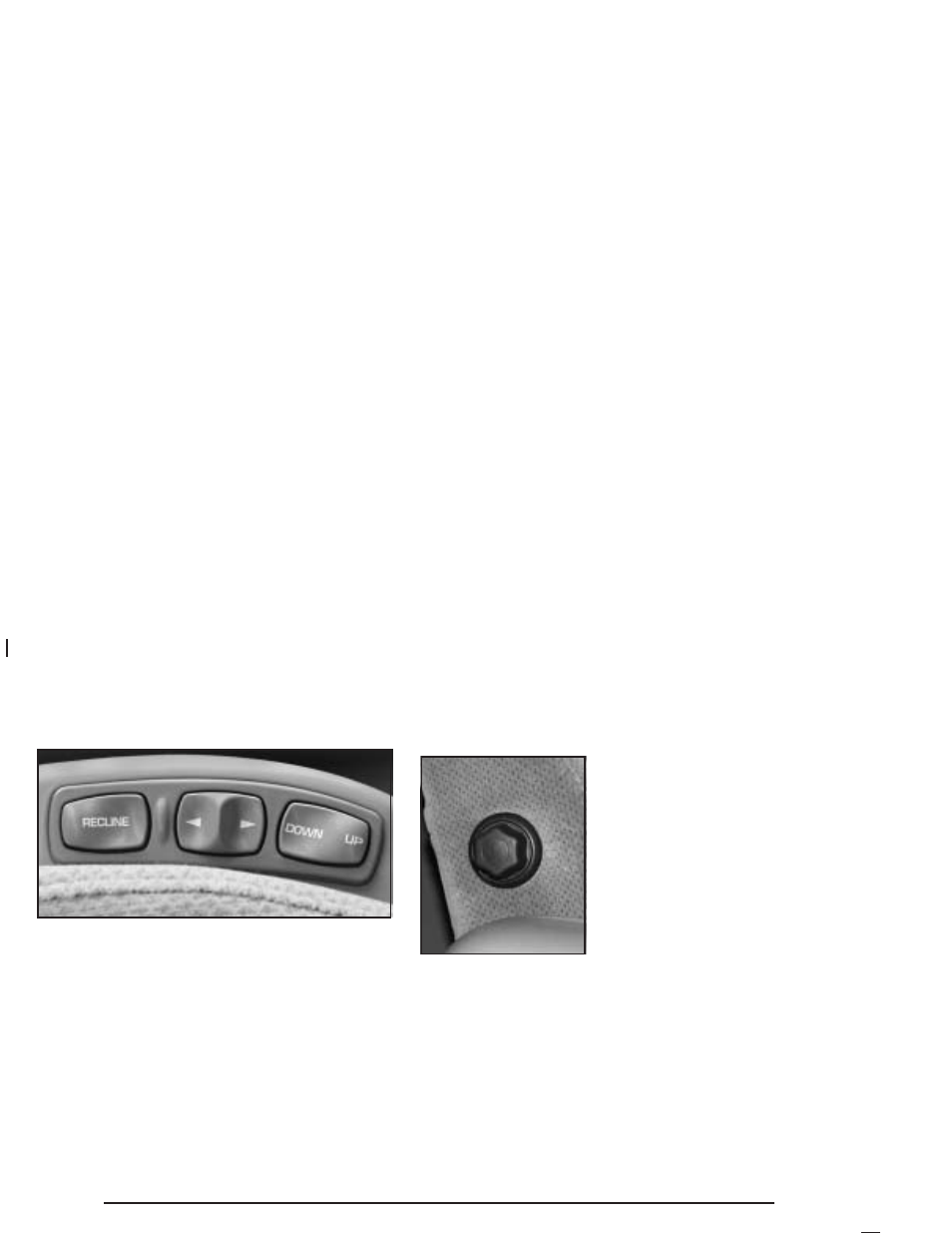 Six-way power driver seat, Manual lumbar, Six-way power driver seat -4 manual lumbar -4 | Saturn 2004 L-Series User Manual | Page 10 / 386