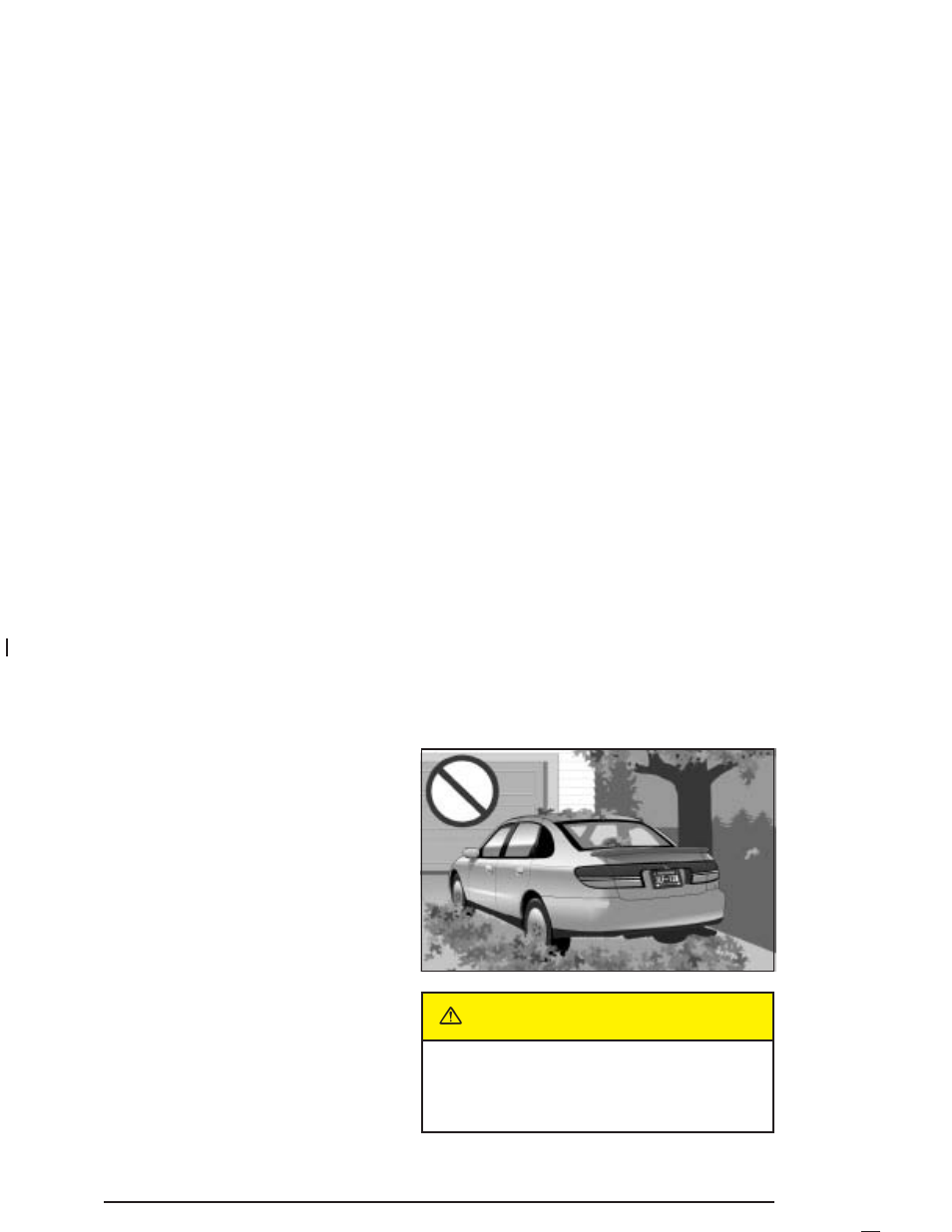 Shifting out of park (p), Parking over things that burn, Caution | Saturn 2004 L-Series User Manual | Page 110 / 386