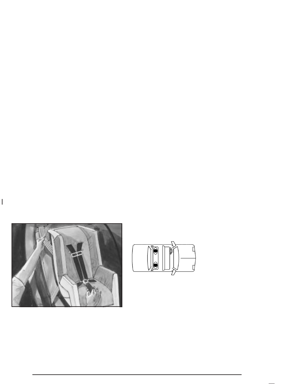 Securing a child restraint in a rear outside, Seat position (wagon) -54 | Saturn 2004 L-Series User Manual | Page 60 / 386