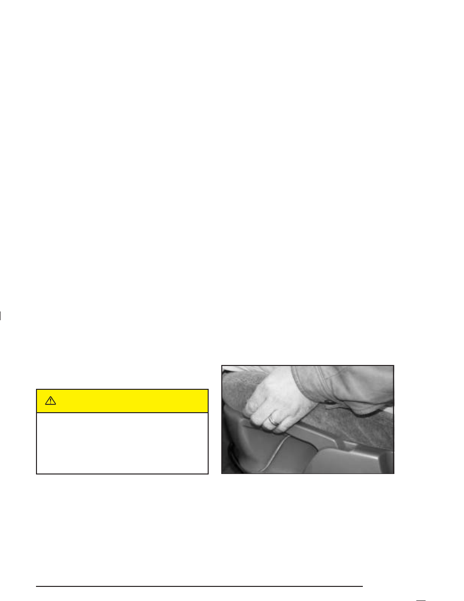 Front seats, Manual seats, Driver seat height adjuster | Front seats -3, Manual seats -3 driver seat height adjuster -3, Caution | Saturn 2004 L-Series User Manual | Page 9 / 386