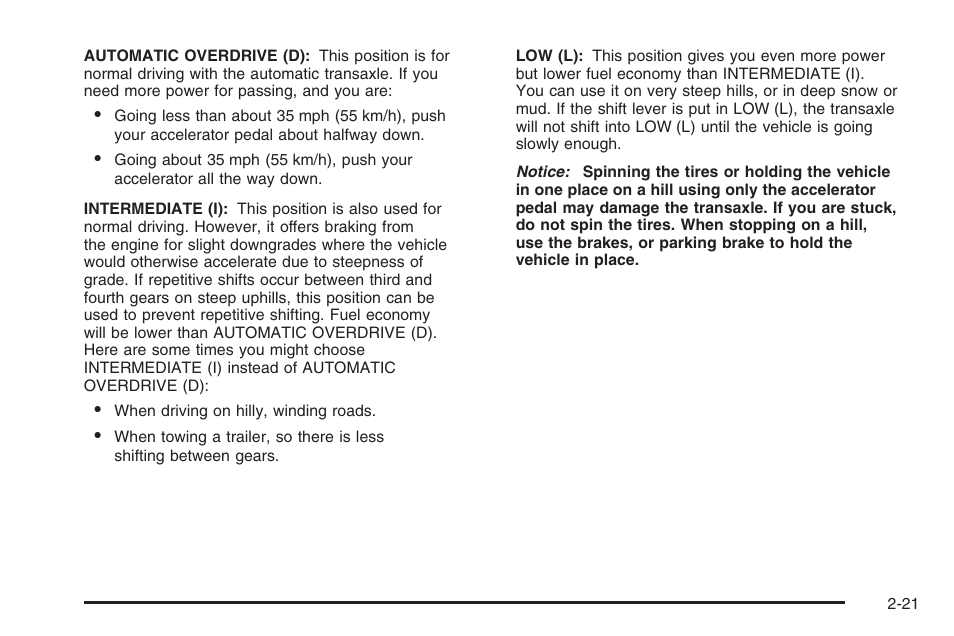 Saturn 2006 Vue User Manual | Page 103 / 412