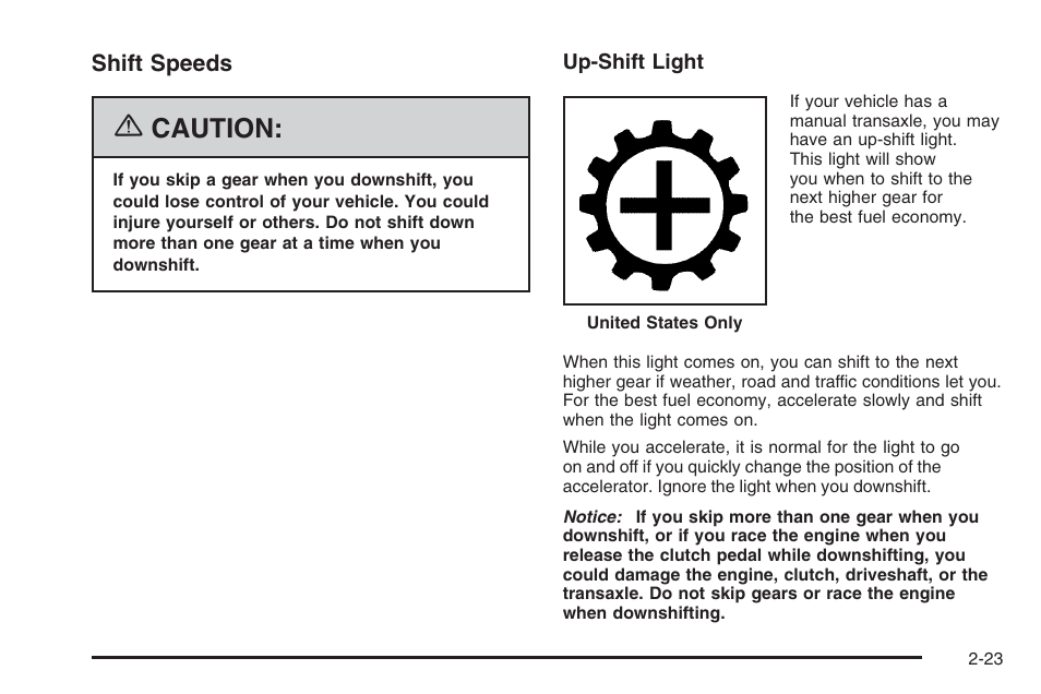 Caution | Saturn 2006 Vue User Manual | Page 105 / 412