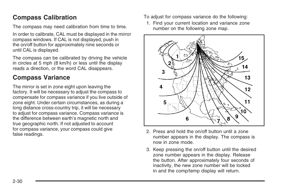 Compass calibration, Compass variance | Saturn 2006 Vue User Manual | Page 112 / 412