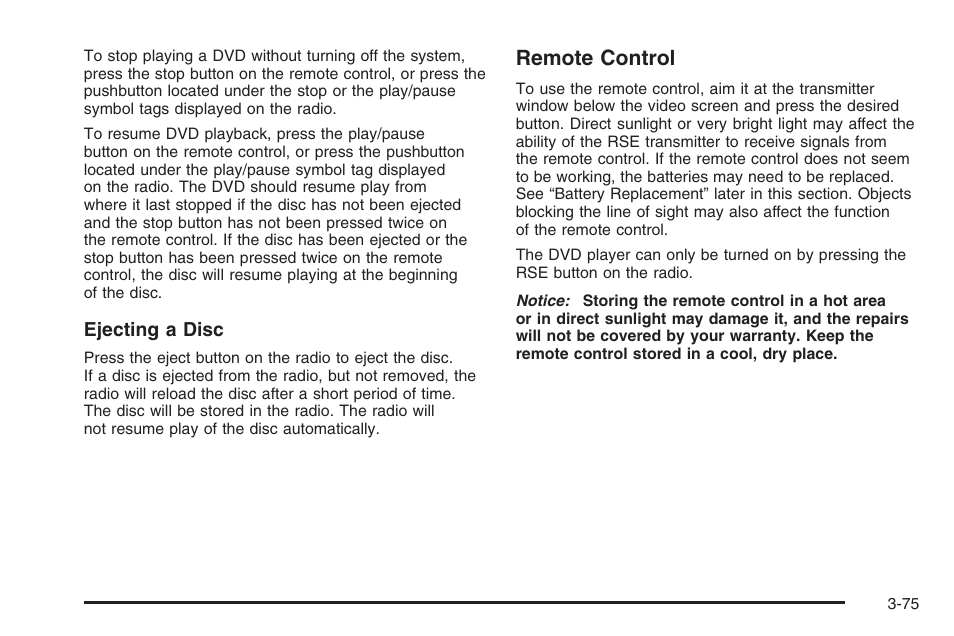 Remote control | Saturn 2006 Vue User Manual | Page 195 / 412