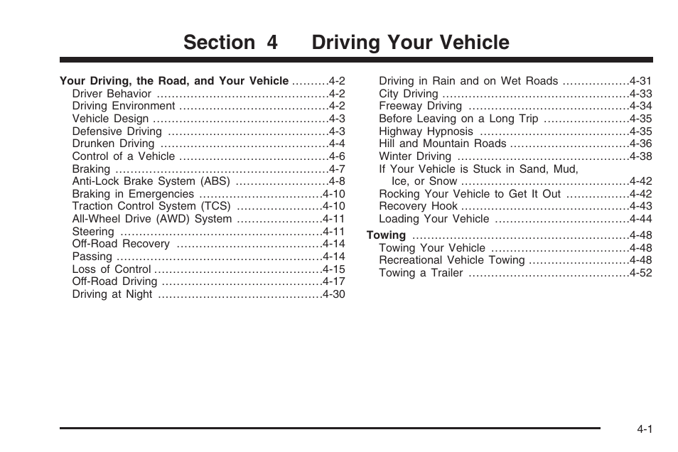 Driving your vehicle, Driving your vehicle -1 | Saturn 2006 Vue User Manual | Page 203 / 412