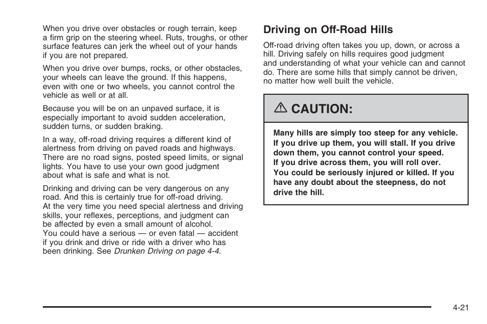 Caution | Saturn 2006 Vue User Manual | Page 223 / 412