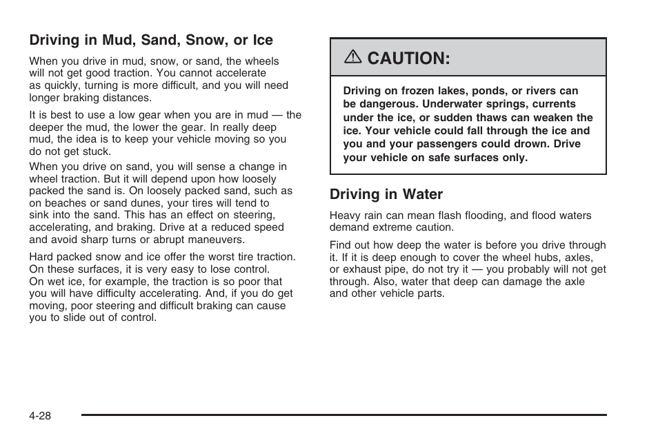Caution | Saturn 2006 Vue User Manual | Page 230 / 412