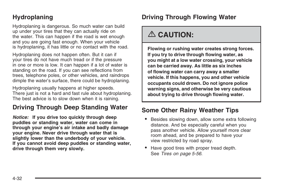 Caution | Saturn 2006 Vue User Manual | Page 234 / 412