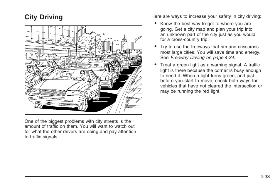 City driving, City driving -33 | Saturn 2006 Vue User Manual | Page 235 / 412