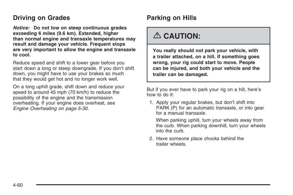 Caution | Saturn 2006 Vue User Manual | Page 262 / 412