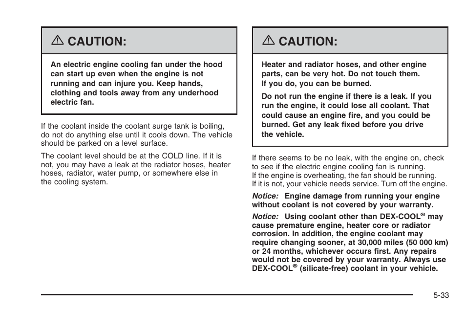 Caution | Saturn 2006 Vue User Manual | Page 297 / 412