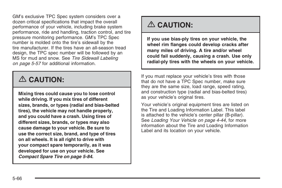 Caution | Saturn 2006 Vue User Manual | Page 330 / 412