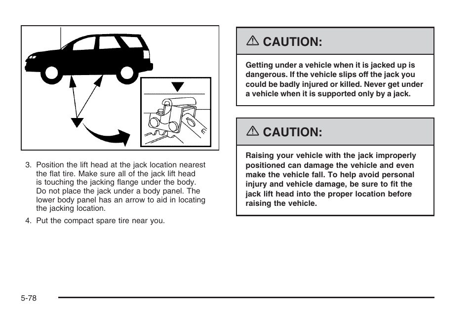 Caution | Saturn 2006 Vue User Manual | Page 342 / 412