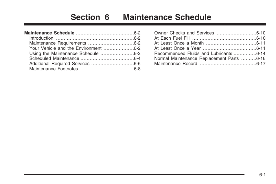 Maintenance schedule, Maintenance schedule -1 | Saturn 2006 Vue User Manual | Page 365 / 412