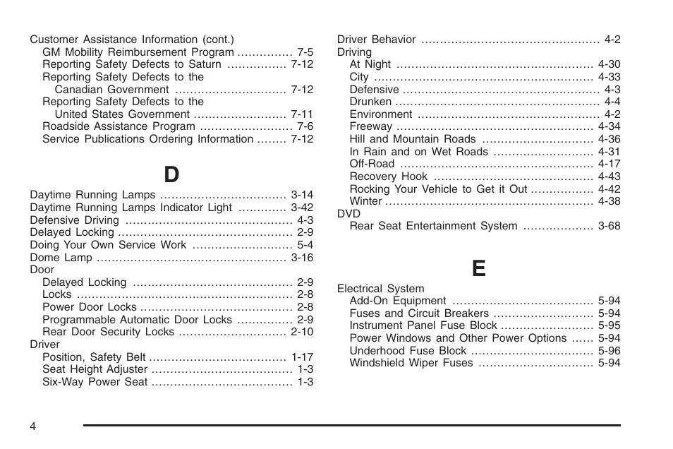Saturn 2006 Vue User Manual | Page 402 / 412