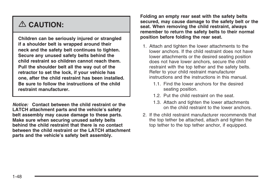 Caution | Saturn 2006 Vue User Manual | Page 54 / 412